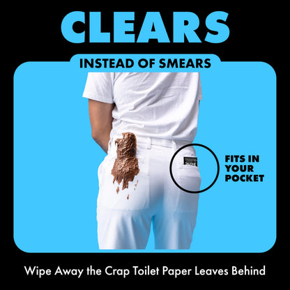 DUDE Wipes On-The-Go Unscented Travel Wipes - 30 Count (Individually Wrapped) - Extra-Large Adult Flushable Wipes for Sensitive Skin - Infused with Vitamin E and Aloe - Septic and Sewer Safe